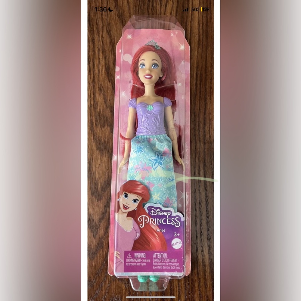 Disney Princess Ariel Fashion Doll - The Little Mermaid -Mattel/2022 -Age 3+ New